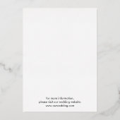 Minimale moderne bruiloft Bewaar de datum Folie Uitnodiging (Achterkant)