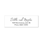 Minimale moderne bruiloft retour adres zelfinktende stempel (Design)