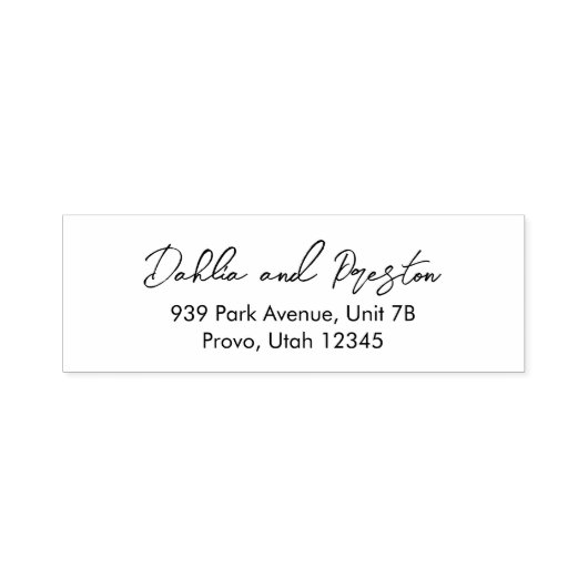 Minimale moderne bruiloft retour adres  zelfinktende stempel (Design)