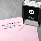 Minimale moderne bruiloft retour adres  zelfinktende stempel