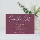 Minimale moderne bruiloft save the date (Staand voorkant)