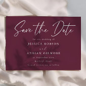Minimale moderne bruiloft save the date