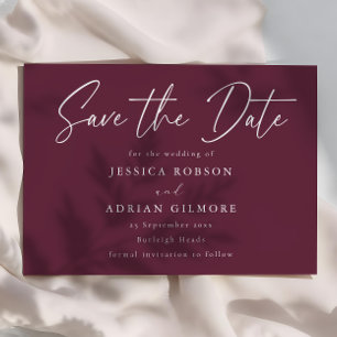 Minimale moderne bruiloft save the date