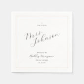 Minimale Moderne Bruiloft Servet | Toekomstige Mev (Voorkant)