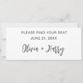 Minimale moderne bruiloft tafel zitplaatsen header kaart (Voorkant)