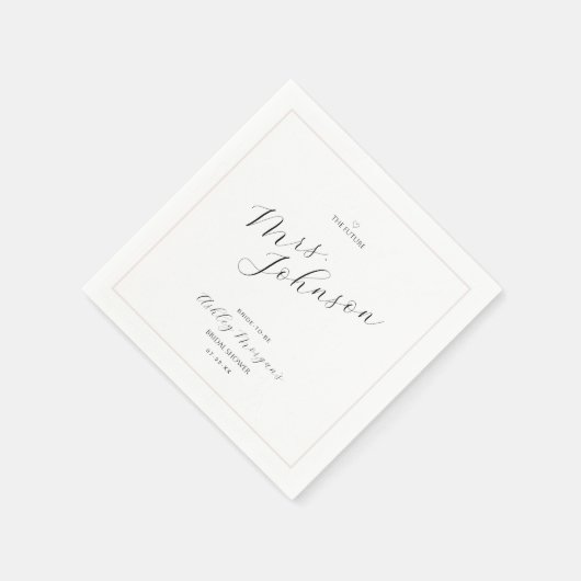 Minimale Moderne Bruiloftssluiting Servet | Toekom (Hoek)