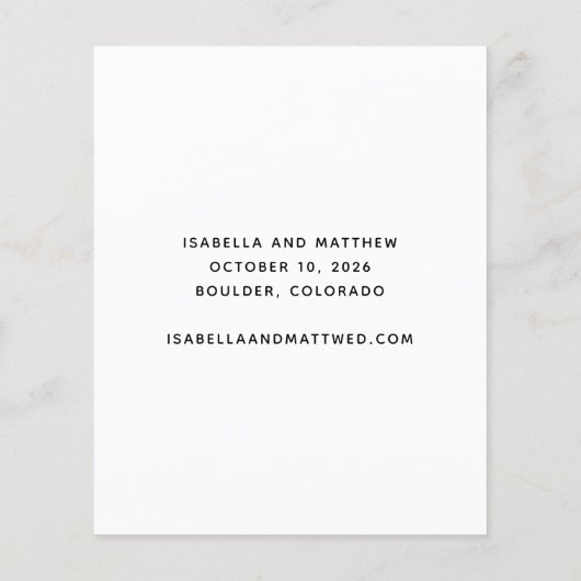 Minimale moderne budgetfoto opslaan Datum (Achterkant)