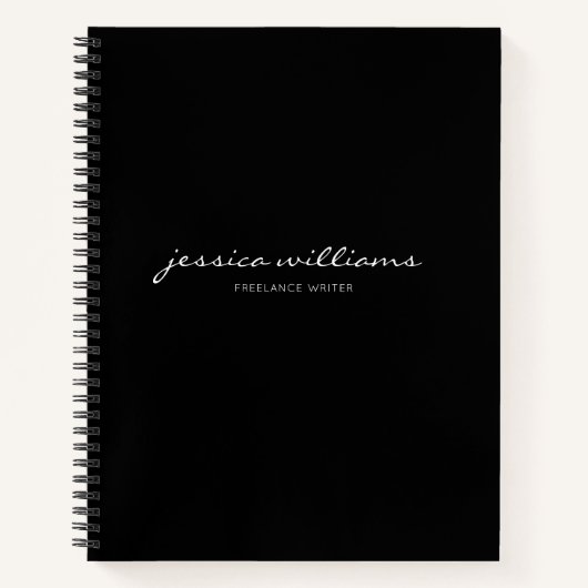 Minimale moderne Calligrafie-laptop Notitieboek (Voorkant)