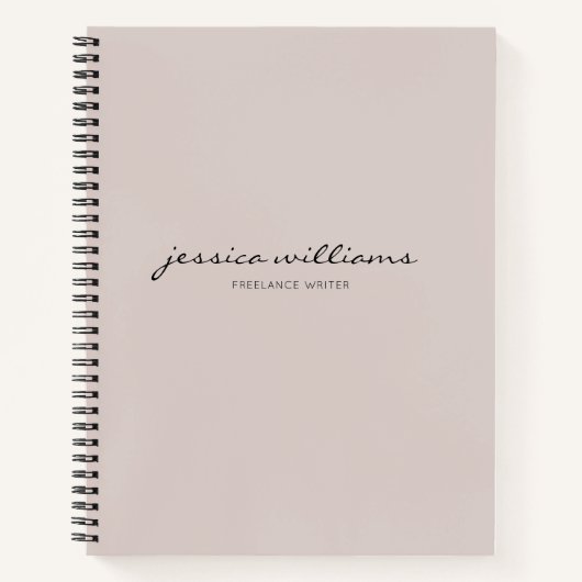 Minimale moderne Calligrafie-laptop Notitieboek (Voorkant)