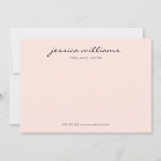 Minimale moderne Calligrafie Professional Notitiekaartje (Voorkant)