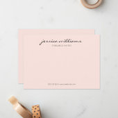 Minimale moderne Calligrafie Professional Notitiekaartje (Voorkant / Achterkant in situ)