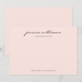 Minimale moderne Calligrafie Professional Notitiekaartje (Voorkant / Achterkant)