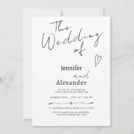 Minimale Moderne Calligrafie Weddenschap Kaart
