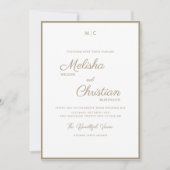 Minimale Moderne Calligrafie Weddenschap Kaart (Voorkant)