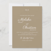 Minimale Moderne Calligrafie Weddenschap Kaart (Voorkant)