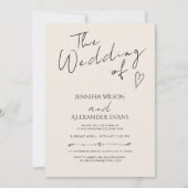 Minimale Moderne Calligrafie Weddenschap Kaart (Voorkant)
