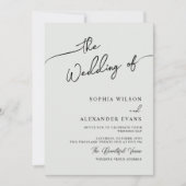 Minimale Moderne Calligrafie Weddenschap Kaart (Voorkant)