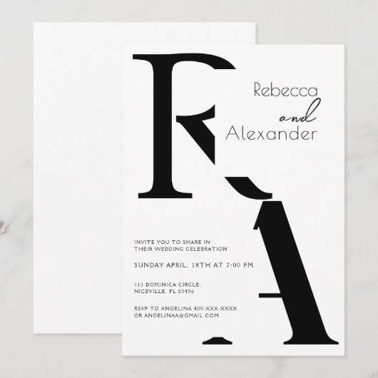 Minimale Moderne Calligrafie Weddenschap Kaart (Voorkant / Achterkant)