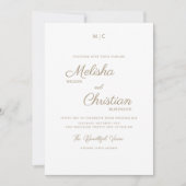 Minimale Moderne Calligrafie Weddenschap Kaart (Voorkant)