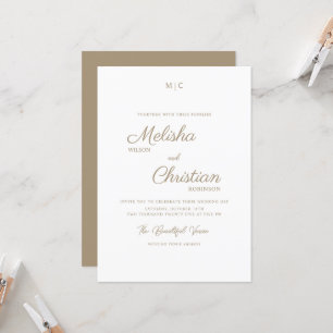 Minimale Moderne Calligrafie Weddenschap Kaart