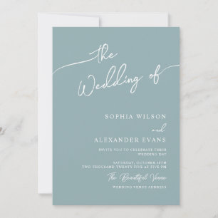 Minimale Moderne Calligrafie Weddenschap Kaart