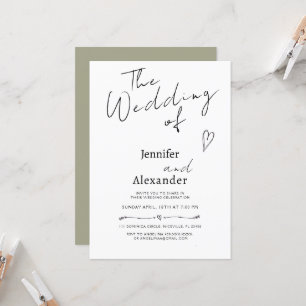 Minimale Moderne Calligrafie Weddenschap Kaart