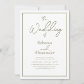Minimale Moderne Calligrafie Weddenschap Kaart (Voorkant)