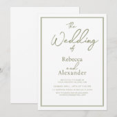 Minimale Moderne Calligrafie Weddenschap Kaart (Voorkant / Achterkant)