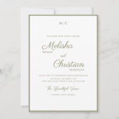 Minimale Moderne Calligrafie Weddenschap Kaart (Voorkant)