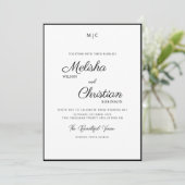 Minimale Moderne Calligrafie Weddenschap Kaart (Staand voorkant)