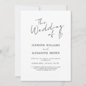 Minimale Moderne Calligrafie Weddenschap Kaart (Voorkant)