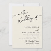 Minimale Moderne Calligrafie Weddenschap Kaart (Voorkant)
