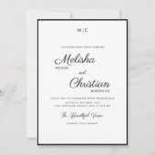 Minimale Moderne Calligrafie Weddenschap Kaart (Voorkant)