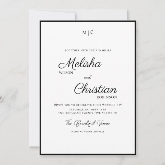 Minimale Moderne Calligrafie Weddenschap Kaart (Voorkant)