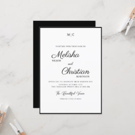 Minimale Moderne Calligrafie Weddenschap Kaart