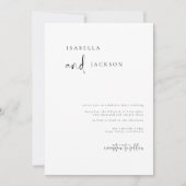 Minimale Moderne Calligrafie Weddenschap Kaart (Voorkant)