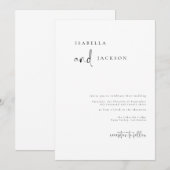 Minimale Moderne Calligrafie Weddenschap Kaart (Voorkant / Achterkant)