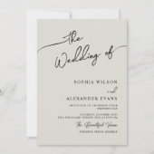 Minimale Moderne Calligrafie Weddenschap Kaart (Voorkant)