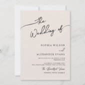 Minimale Moderne Calligrafie Weddenschap Kaart (Voorkant)
