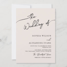 Minimale Moderne Calligrafie Weddenschap Kaart