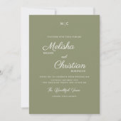 Minimale Moderne Calligrafie Weddenschap Kaart (Voorkant)