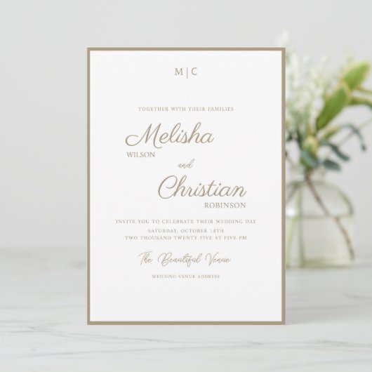 Minimale Moderne Calligrafie Weddenschap Kaart (Staand voorkant)