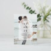 Minimale moderne centrumboogfoto Sla de Datum op Briefkaart (Staand voorkant)