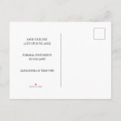 Minimale moderne champagne - roze agenda - bruilof aankondigingskaart (Achterkant)