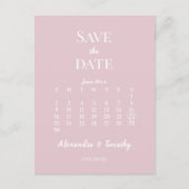 Minimale moderne champagne - roze agenda - bruilof aankondigingskaart (Voorkant)