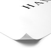 Minimale Moderne Chic Typografie Klassiek Huwelijk Poster (Hoek)