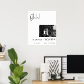 Minimale Moderne Chic Typografie Klassiek Huwelijk Poster (Thuiskantoor)