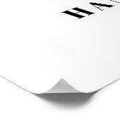 Minimale Moderne Chic Typografie Klassiek Huwelijk Poster (Hoek)