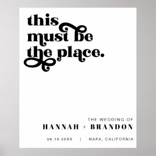 Minimale Moderne Chic Typografie Klassiek Huwelijk Poster