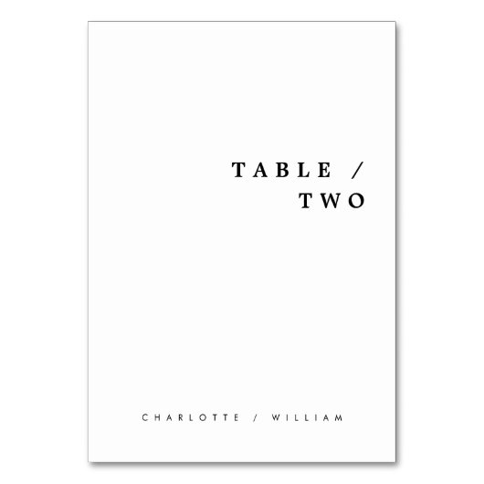 Minimale Moderne Chic Typografie Trouwdag Kaart (Voorkant)